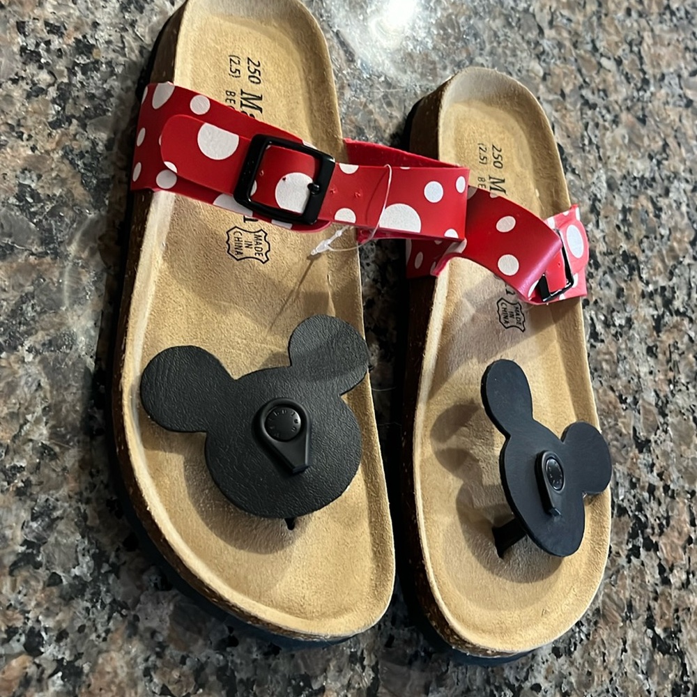 Minnie Mouse Soft Cork Bed Sandals Maibulun Brand Size 40 Eu Fits 8.5/9 USA